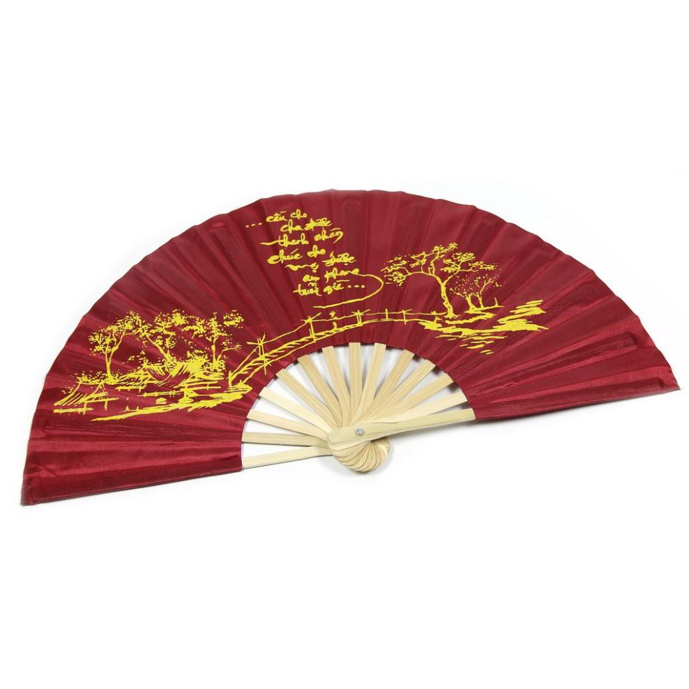 Quạt Lụa In Chữ Hàng Siêu Đẹp