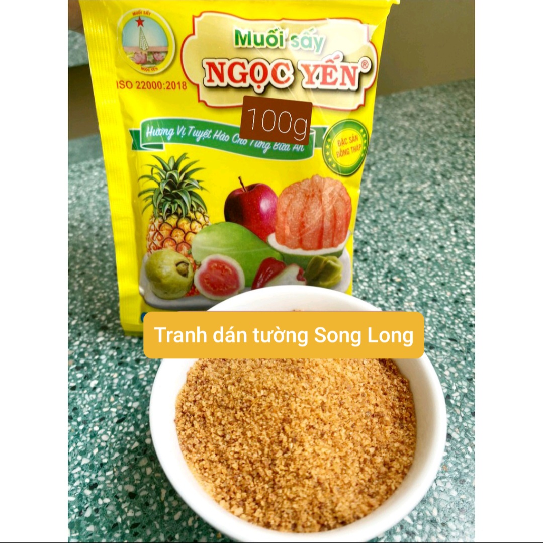 Muối sấy ngọc yến 100 gram - gia vị nêm nếm cho bữa ăn ngon - muối sấy đặc sản đồng tháp -muối ớt chấm trái cây