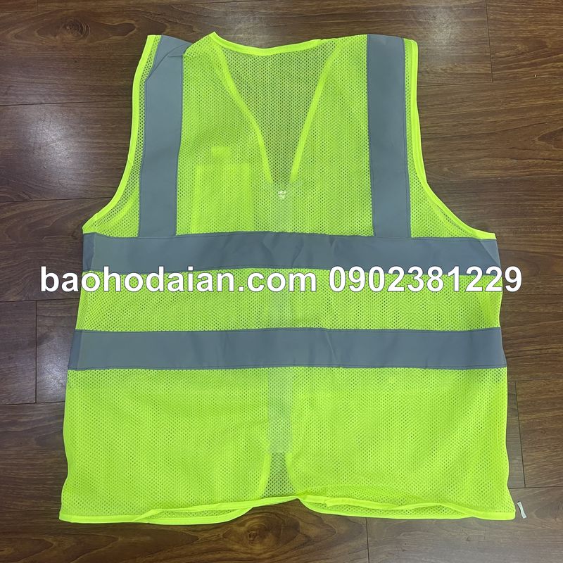 Áo phản quang kiểu 3M lưới 3 kéo có túi