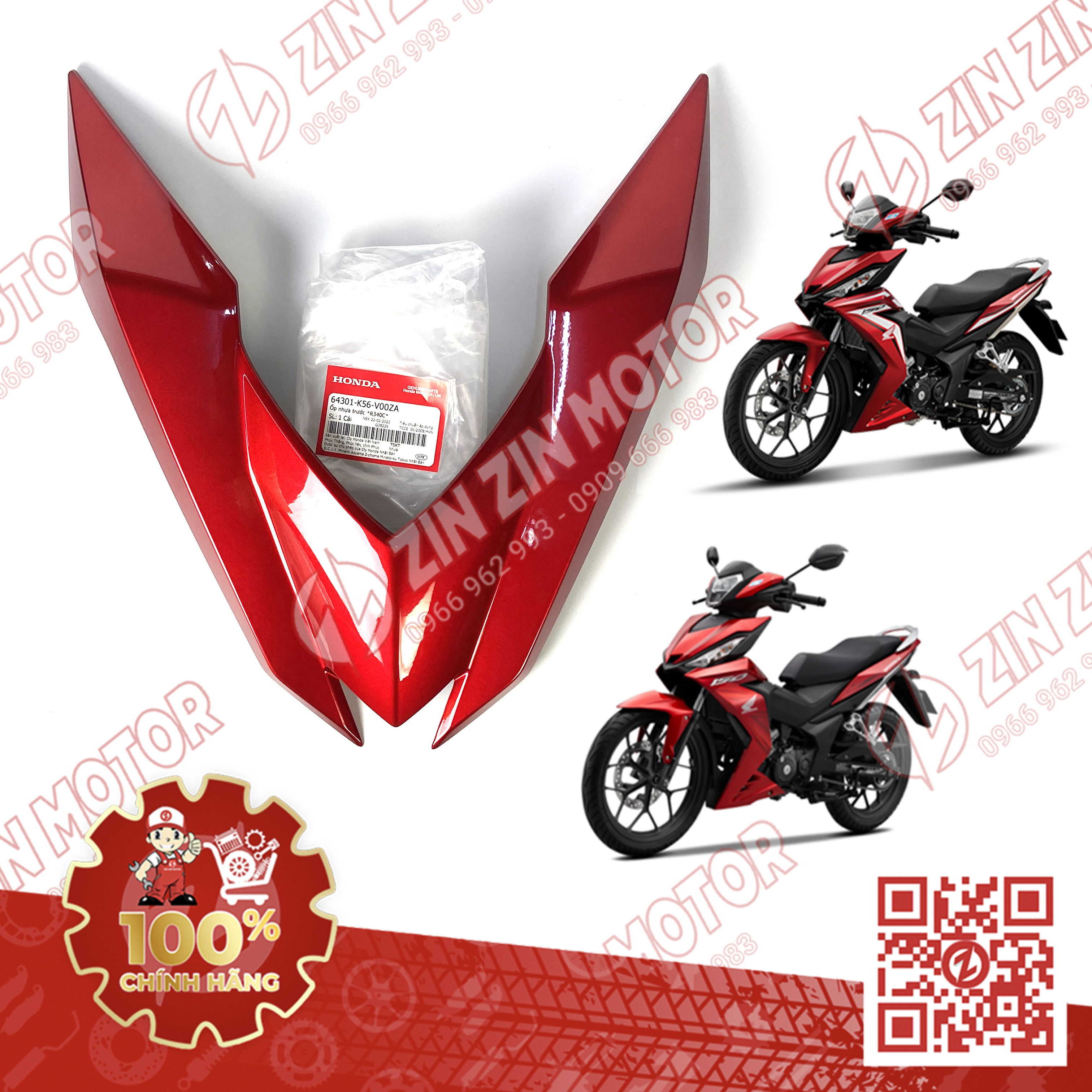 V-type front mask cover winner v1, rs150 v1 v2 full color 64301-k56-v00za genuine honda-zzm