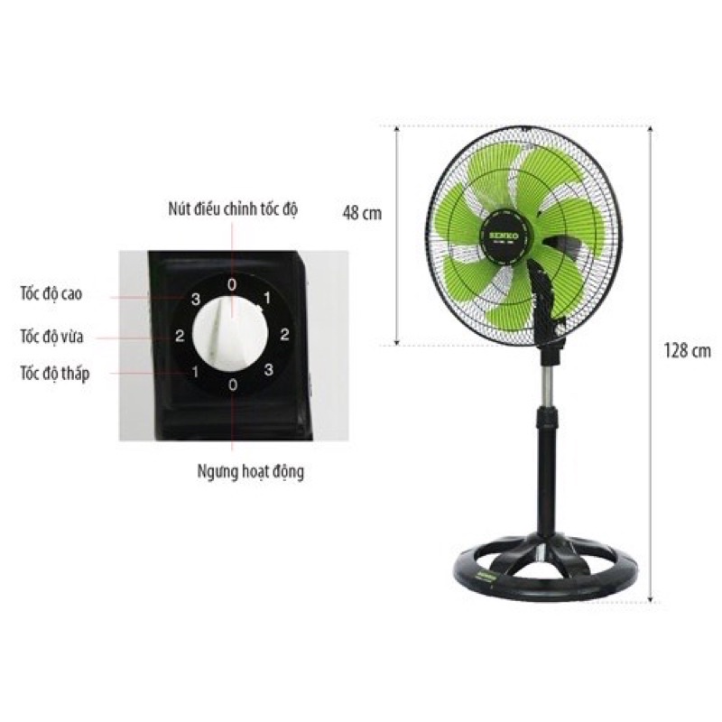 Senko - Quạt lỡ thân sắt LTS1636, 7 cánh