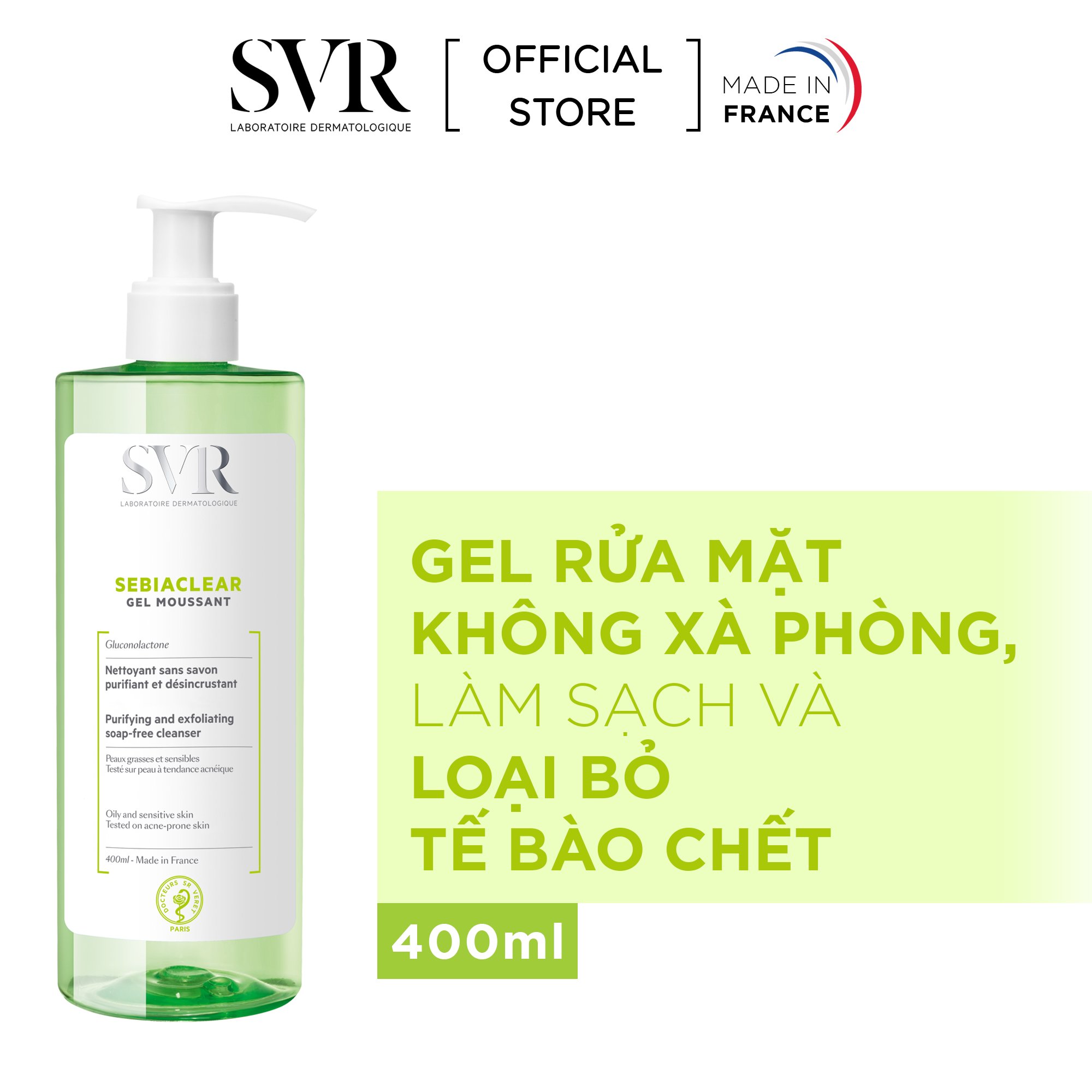 Sữa Rửa Mặt SVR Sebiaclear Gel Moussant
