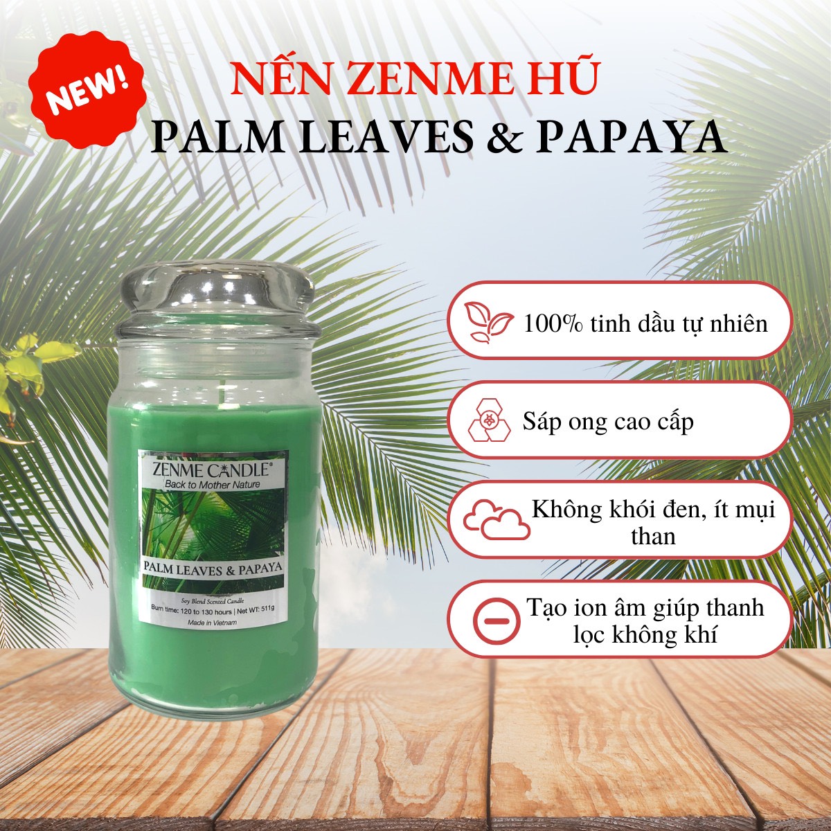 Nến thơm Zenme Hũ
