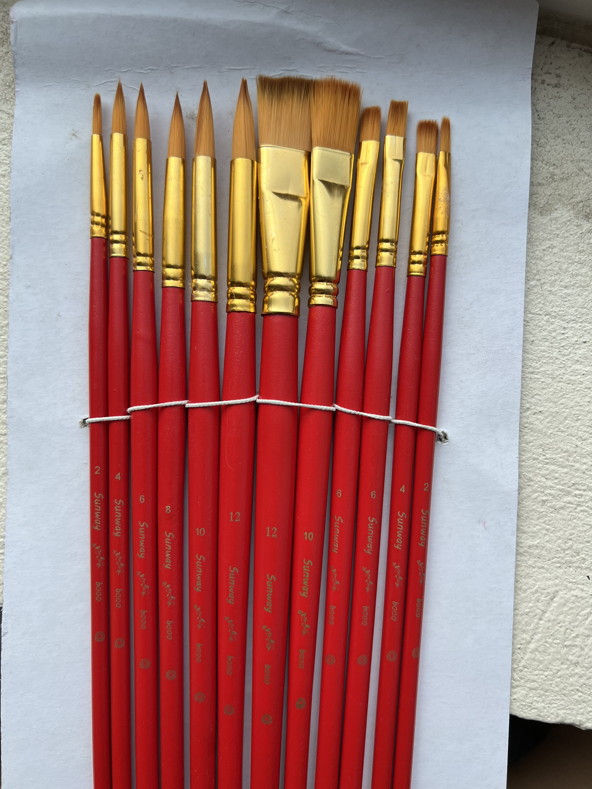 Bộ cọ vẽ Sunway 12 cây nylon cao cấp