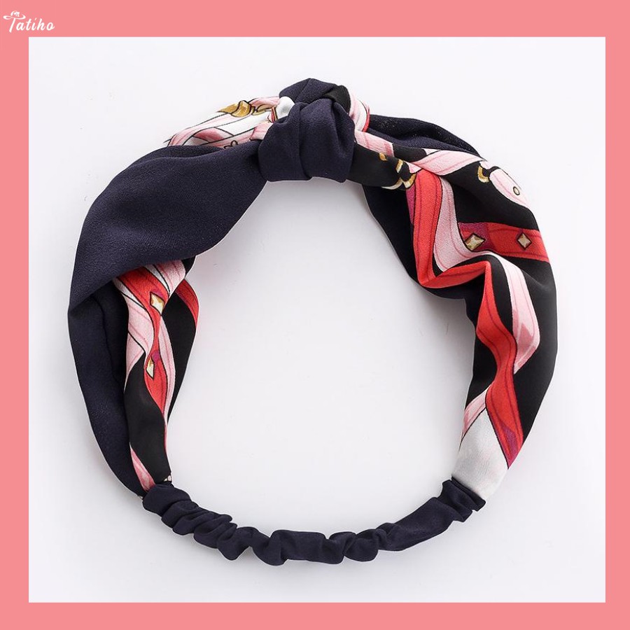 Băng Đô Cài Tóc Unisex Vải Phối Lụa Satin Họa Tiết Đơn Giản Phong Cách Hàn Quốc - Mã BD006