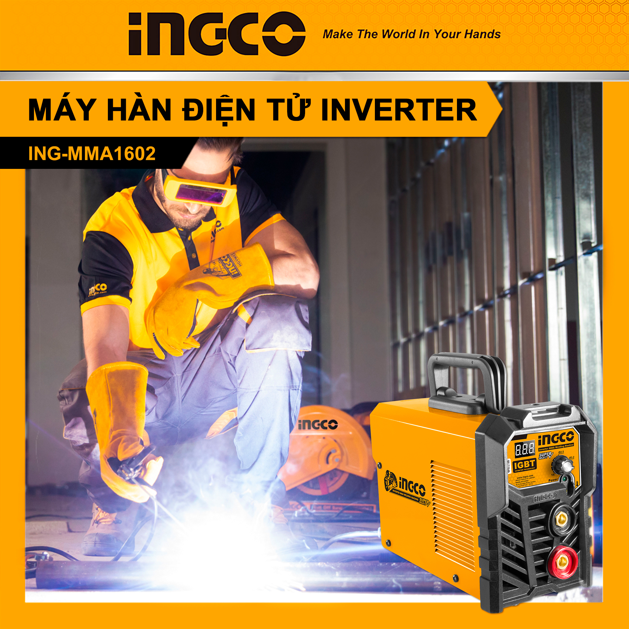 Máy hàn điện tử Inverter ING-MMA1602