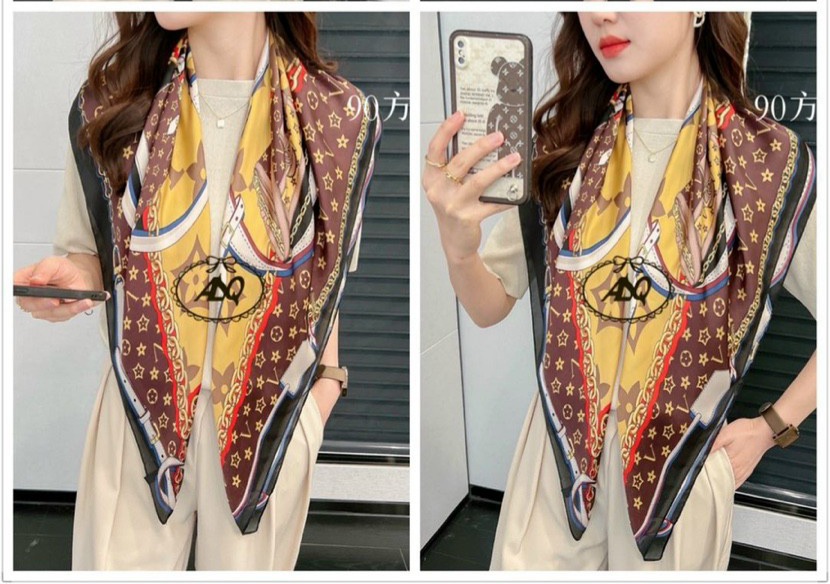 Khăn lụa tơ tằm vuông 90cm*90cm