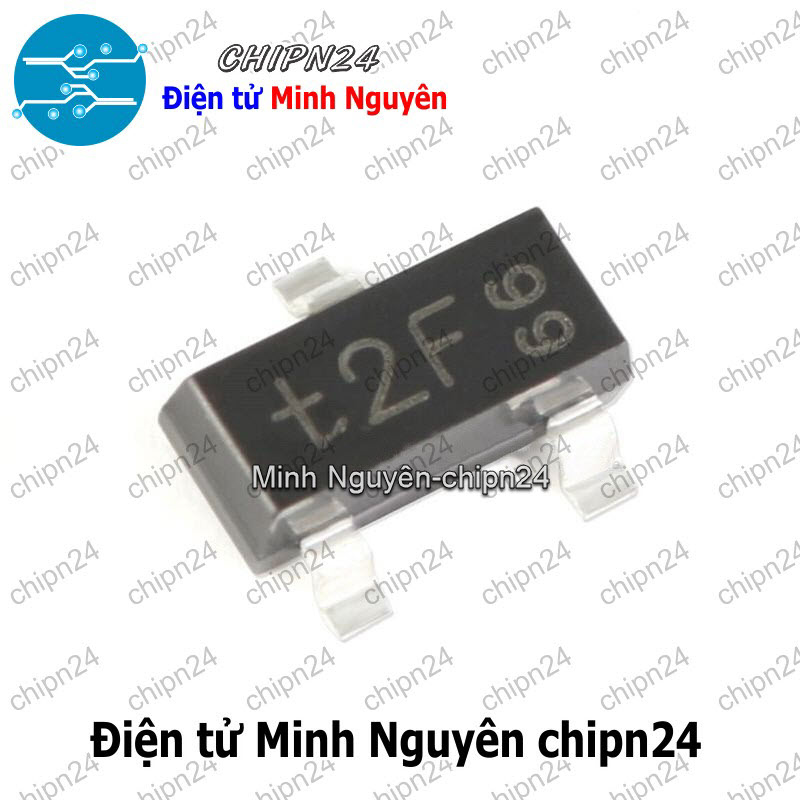 [10 con] (G4.1) Transistor Dán MMBT2907 (W2F T2F) SOT-23 PNP 600mA 60V (SMD) (PMBT2907A 2907) - HH005569