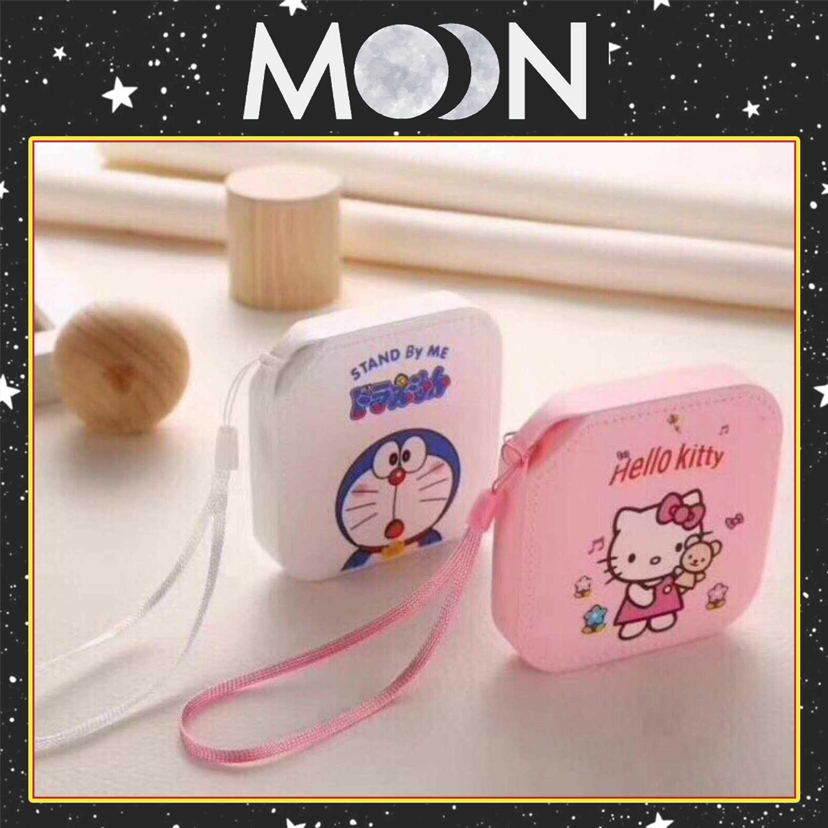 [KÈM DÂY] Sạc Dự Phòng hình Hello Kitty - Doremon (Có Dây Đeo) Dễ Thương
