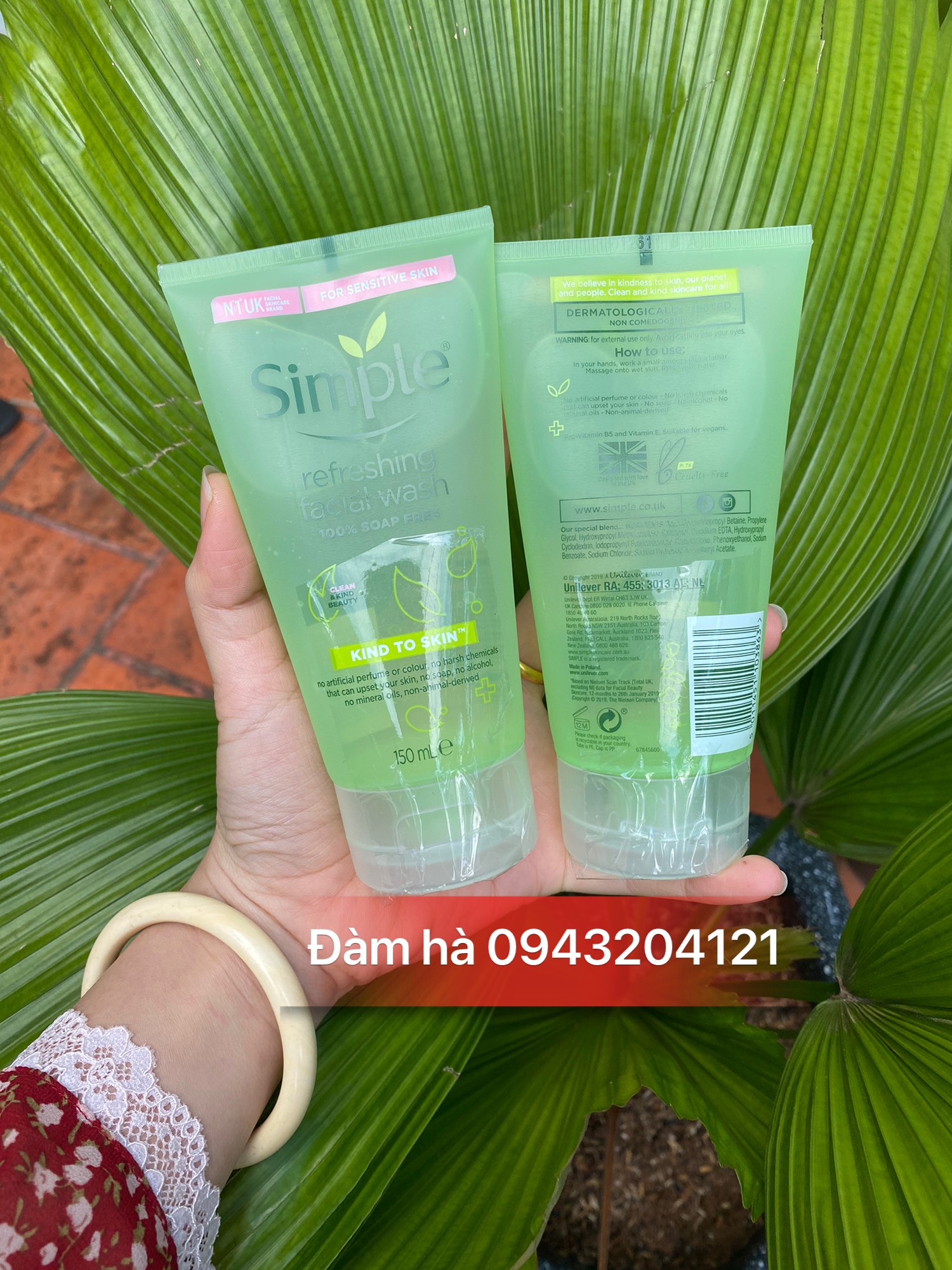 [Mẫu mới] Sữa rửa mặt dạng gel Simple Refreshing (150ml)