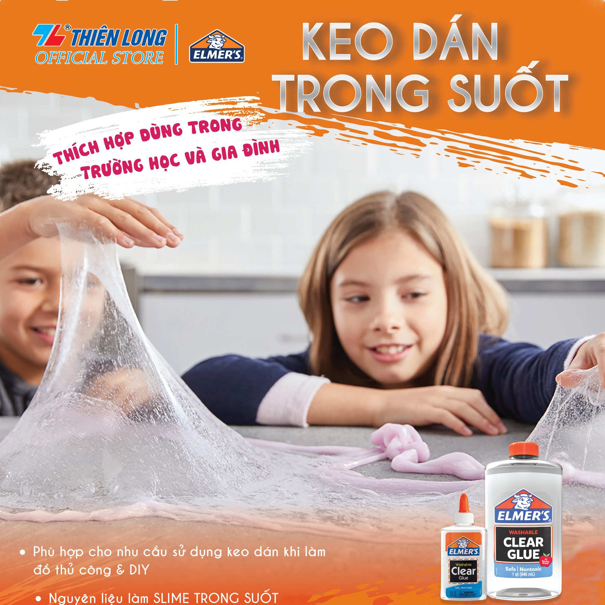 Keo Washable Clear Glue Elmer's trong suốt