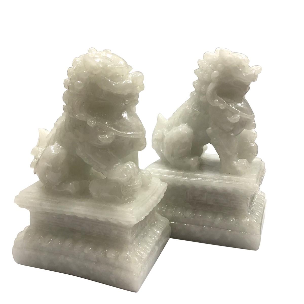 [FreeshipMAX] Cặp tượng đá trang trí kỳ lân - đá non nước
