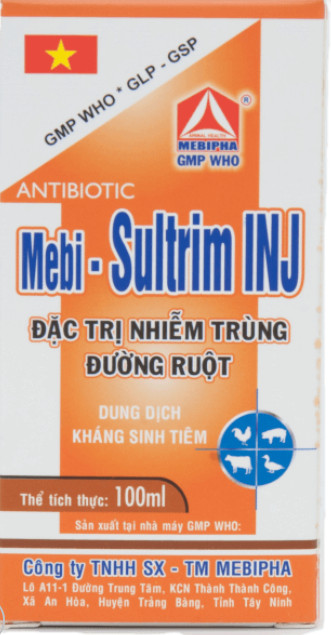 Mebi-sultrim inj - đặ.c trị nhiễm trùng đường ruột