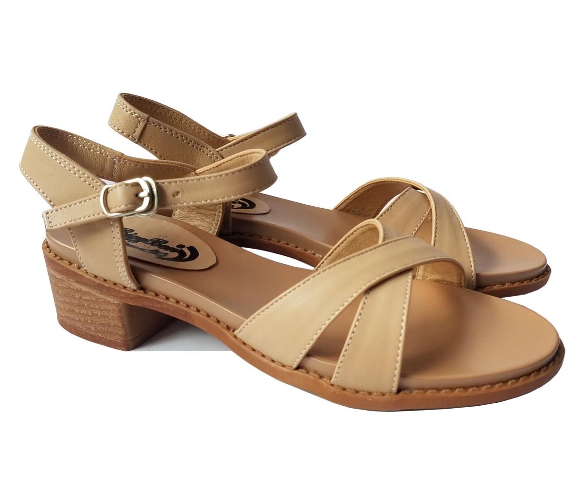 Giày Sandal Nữ Cao Gót Da Bò BIGBEN CG103