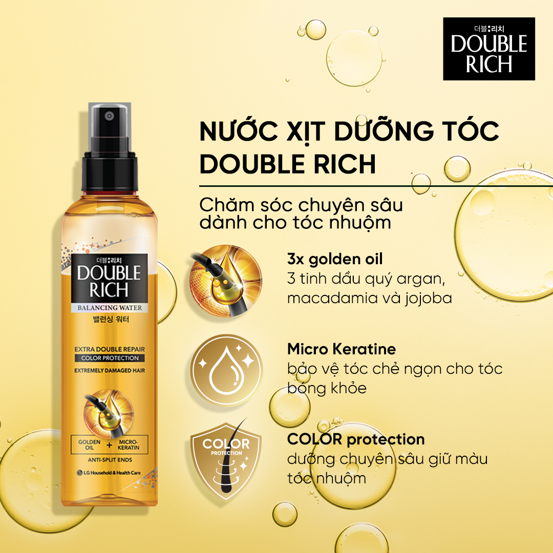 [LG Daily Beauty Official] Combo 2 Nước dưỡng tóc Double Rich nuôi dưỡng tóc óng mượt 250ml