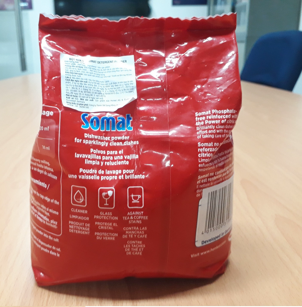 Bột rửa ly Somat Detergent 1,2 Kg