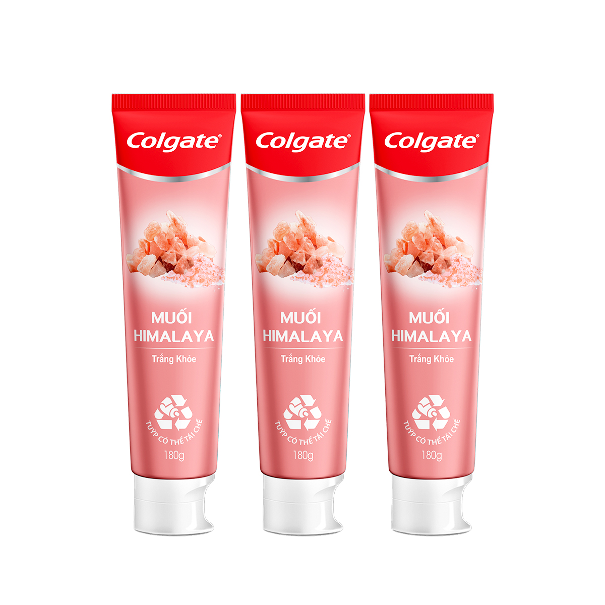 [Chỉ 15-17.7_X2 Voucher giảm đến 18%] Bộ 3 Kem đánh răng Colgate thiên nhiên muối Himalaya sáng khỏe 180g x3