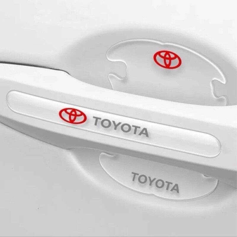 [BỘ 10 MÓN TOYOTA] Miếng Dán Silicon Bảo Vệ, Chống Trầy Xước Hõm Cửa, Tay Nắm Cửa, Gương Xe Ô Tô Có Logo Hãng Toyota - Phụ Kiện Đồ Chơi Ô Tô Xe Hơi EUNOIA - THSILI