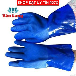 Găng tay chống dầu không bị trơn trượt, găng tay cao su chống hóa chất