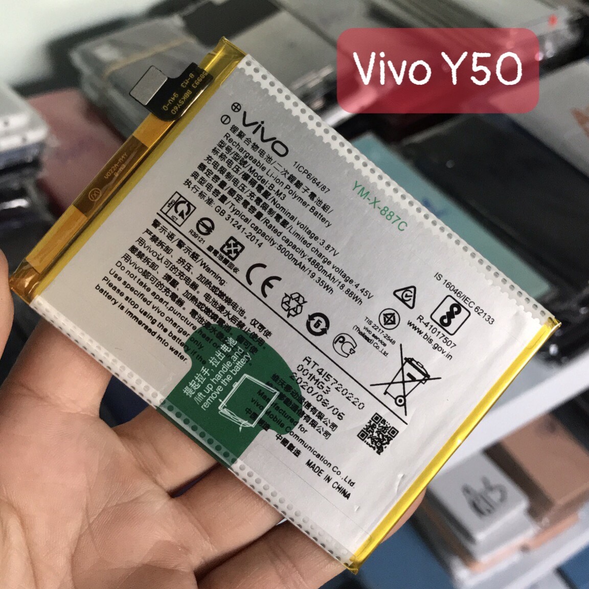 Pin vivo y50 / b-m3 pin zin dung lượng 5000mah