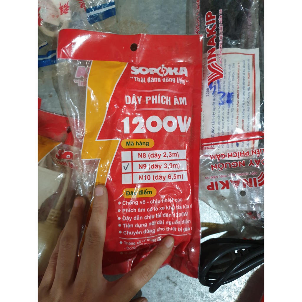 Dây phích âm Sopoka 1200w N9 3,9m