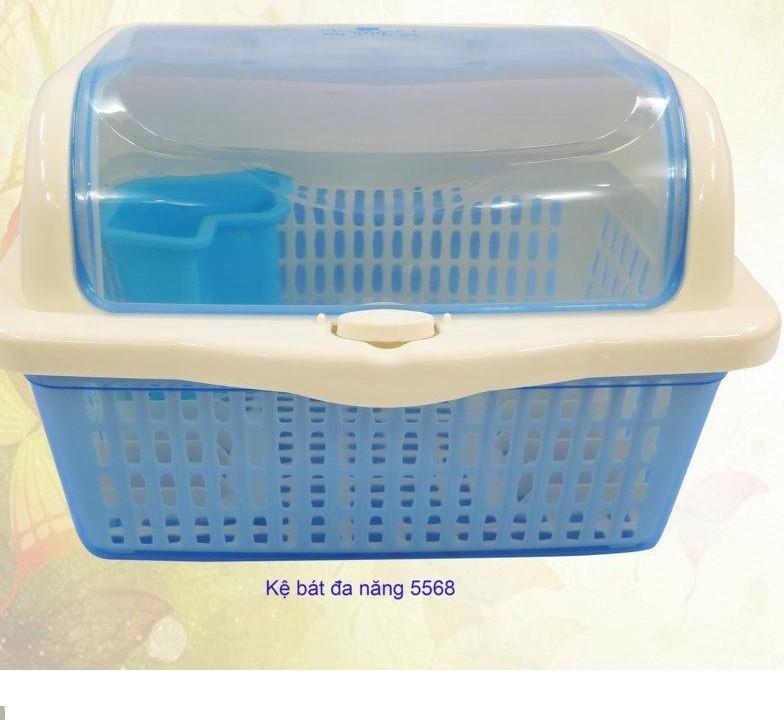 Kệ Úp Chén Có Nắp Đậy Việt Nhật, Kệ Úp Chén Bát Có Nắp Đậy Chống Bụi Bẩn 1 Tầng Nhựa Việt Nhật - Nắp Đậy