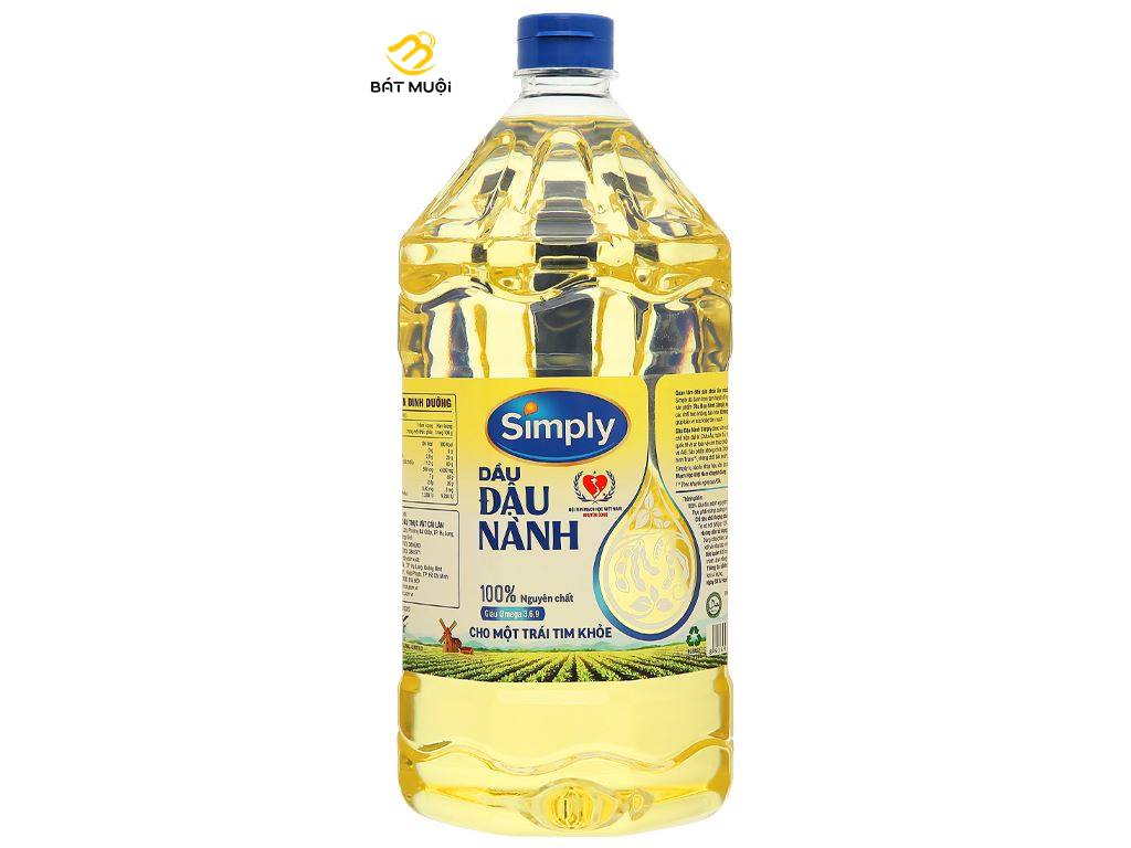 Dầu đậu nành Simply chai 2 lít - combo 2 chai - BAT MUOI