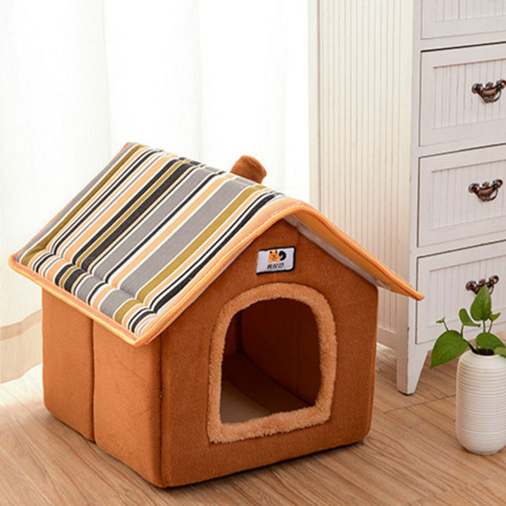 Nhà đệm nỉ hình nhà mái Ngói - Nệm Cho Thú Cưng - CutePets