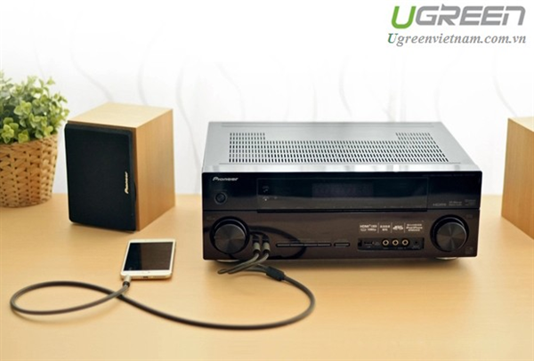 Cáp Audio 6,35mm dài 1m  Ugreen 10636 mạ vàng cao cấp