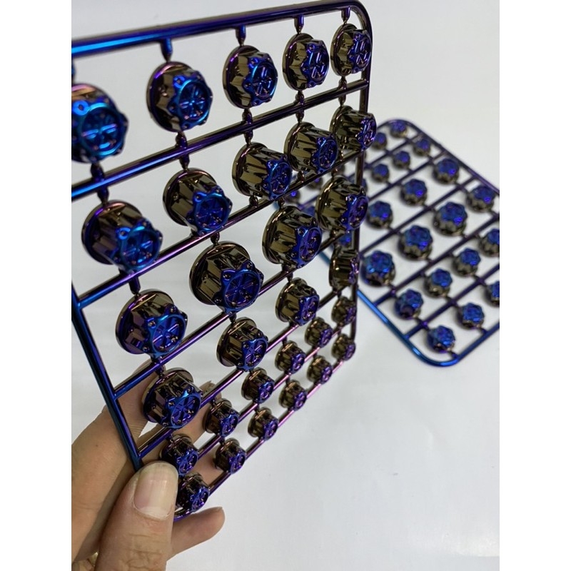 Chụp ốc 7 màu titan vỉ 30 con 6 size