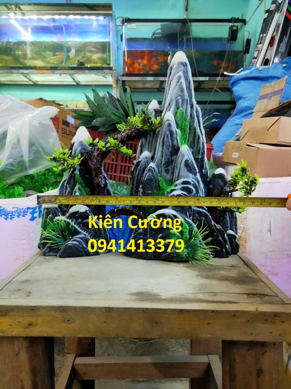 Mô Hình Núi - Hòn non Bộ - Trang Trí Bể cá (Mẫu 1)