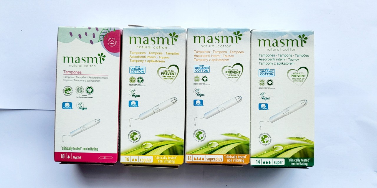 Tampon Masmi Organic Cotton có cần đẩy ( 1 thỏi )