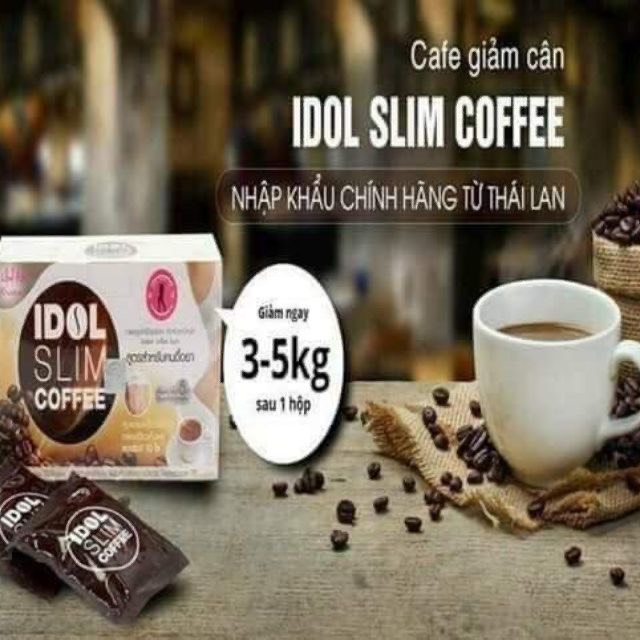 1 hộp cafe IDOL SLIM+ Coffee Giảm cân ( Hộp 10 gói)
