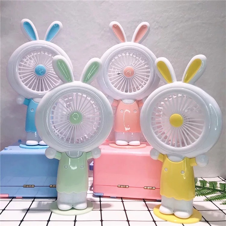 Quạt mini cầm tay tai thỏ