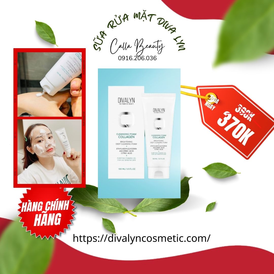 Sữa rửa mặt Diva Lyn tinh chất Collagen
