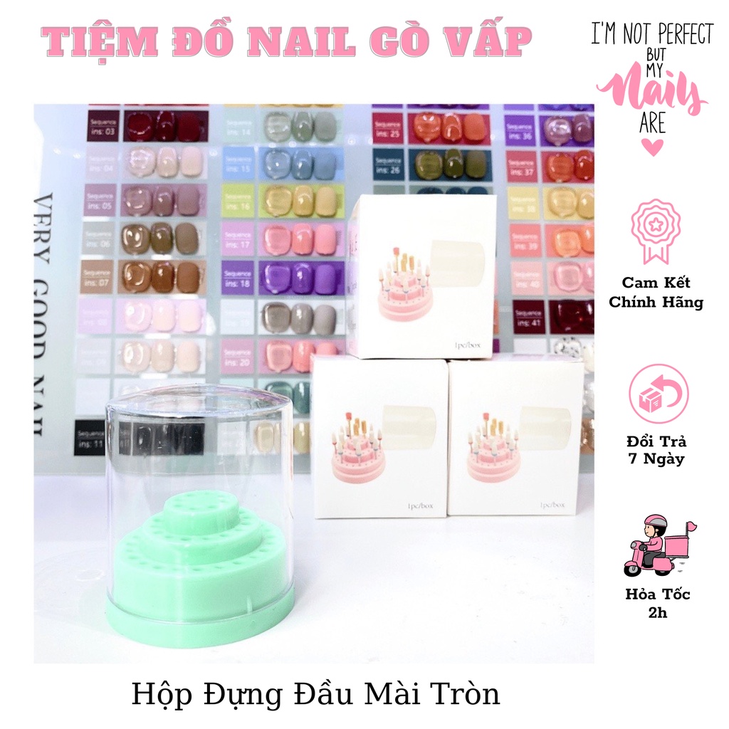 Hộp Đựng Đầu Mài Móng Tròn