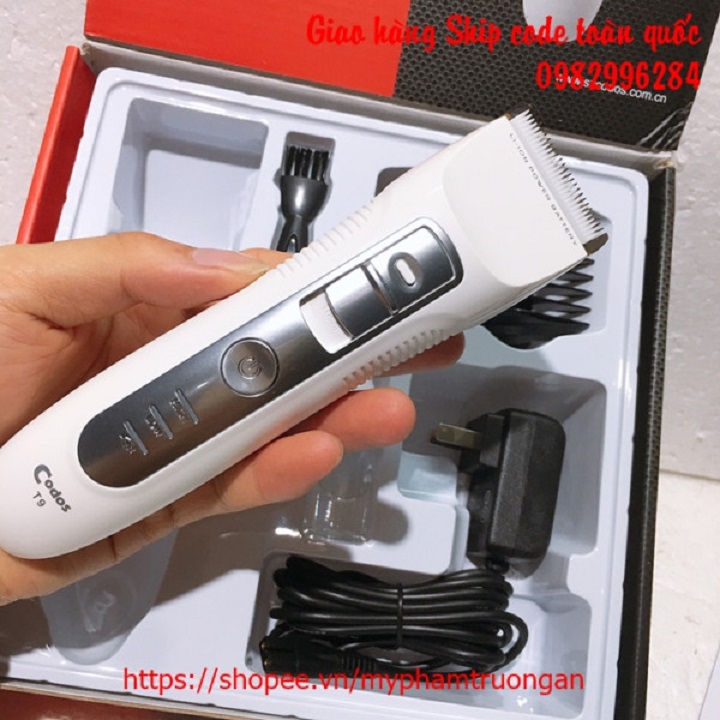 Tông đơ cắt tóc sạc pin Codos T9 - Bảo hành 12 tháng