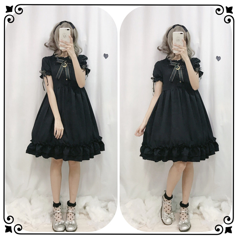ĐẦM LOLITA GOTHIC + NƠ CỔ