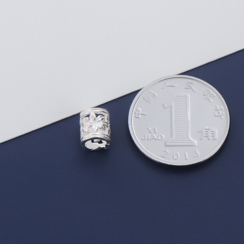 [S925] Charm bạc trụ bông hoa - MH237