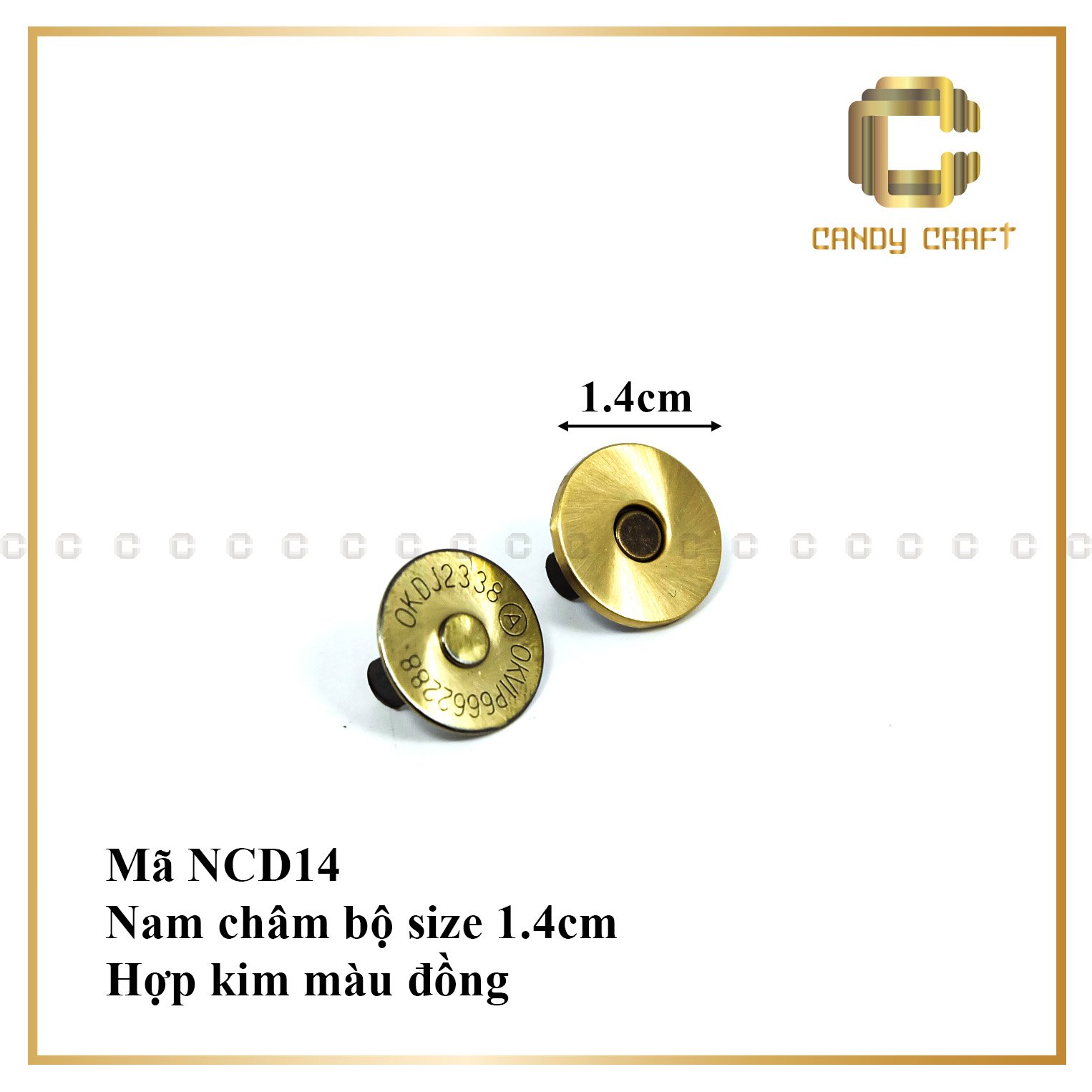 NAM CHÂM BỘ 1.4 - 1.8CM - phụ kiện làm túi xách