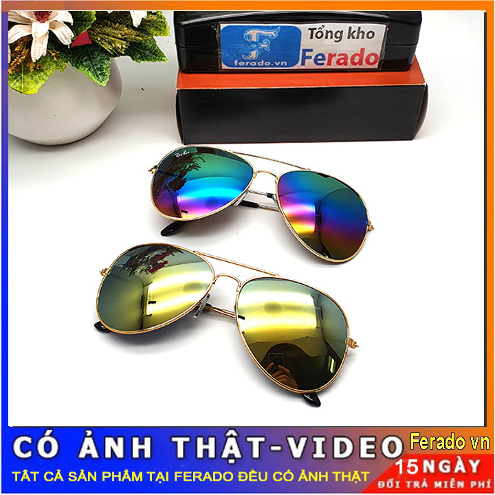 Kính mắt nam nữ tráng gương 7 màu