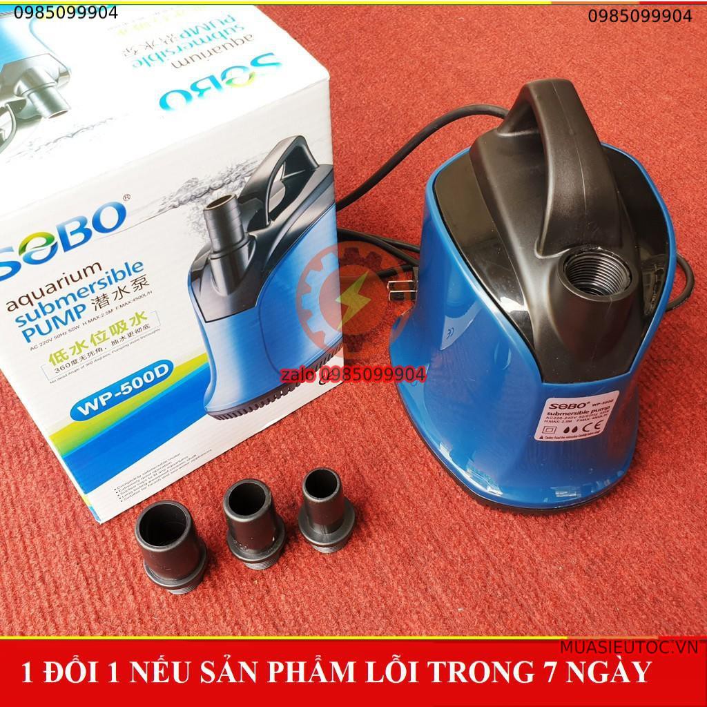Sobo wp 500d 55w 4500lit/h bơm chìm bể cá bơm chìm hút cặn đáy không chổi than siêu bền siêu êm