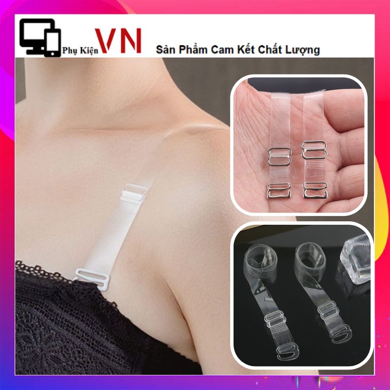 Set 2 dây áo ngực trong suốt có độ co giãn cao - dây áo lót trong suốt siêu dai 1 cặp giá siêu rẻ
