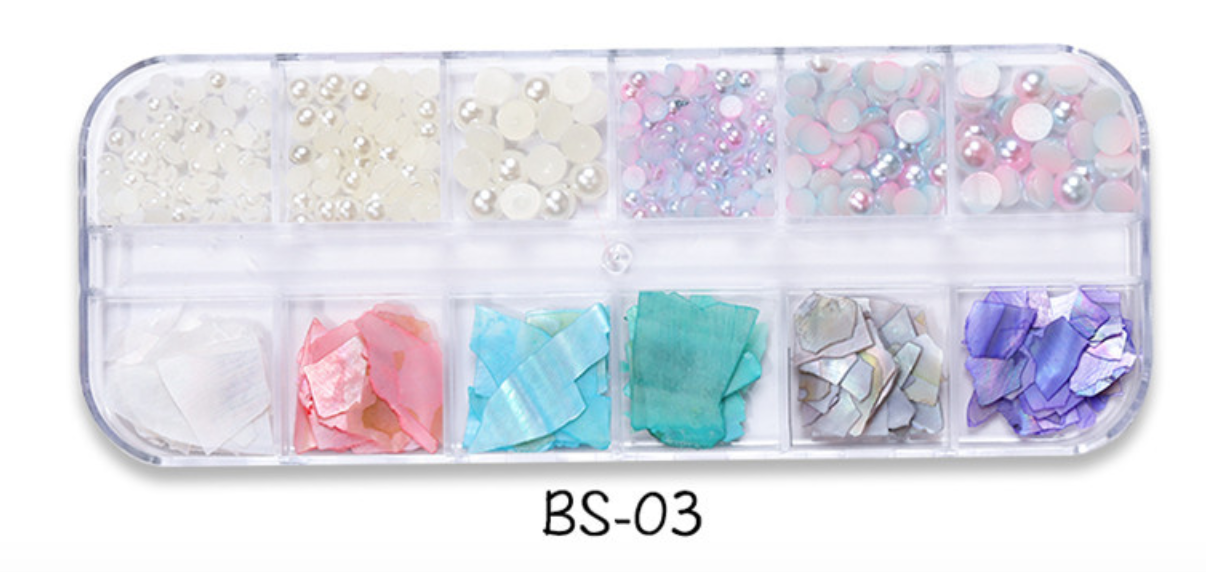 [HCM]Xà cừ hàn quốc trang trí móng set 12 hộp