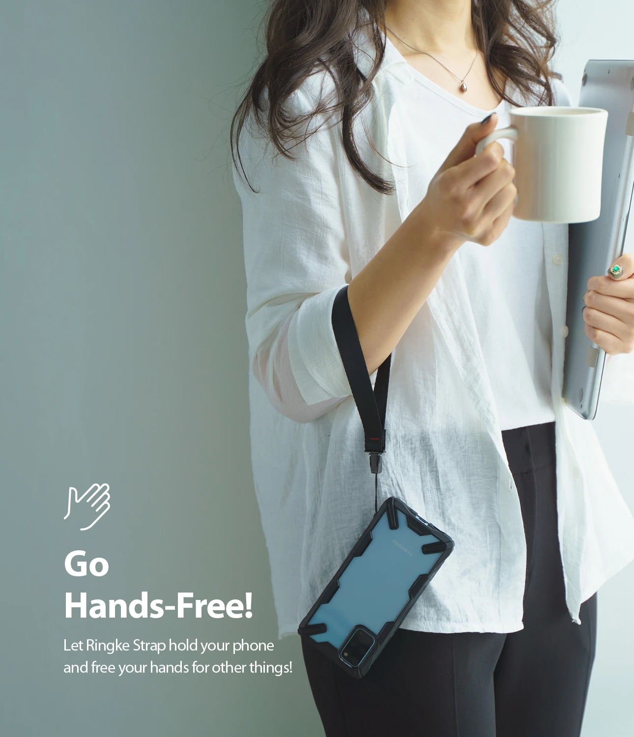 Dây đeo cổ tay Ringke Hand Strap Hàn Quốc - Made in Korea