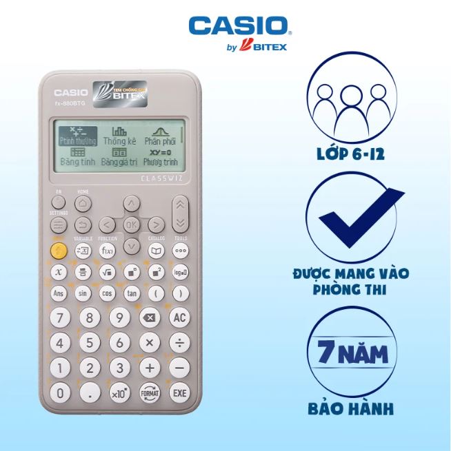 MÁY TÍNH CASIO FX880BTG-GY (XÁM) (TL)