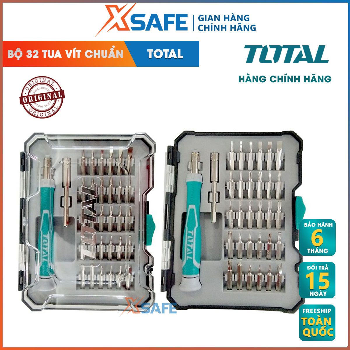 Screwdriver Set electronic 32 details Total TACSD30326 set screwdrivers standard many different size, suitable for iPhone and iPad, handy-distribution genuine xsafe