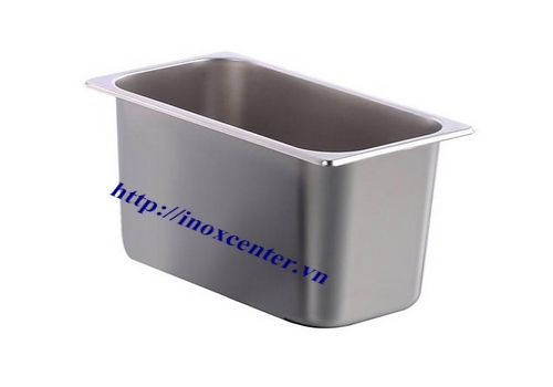 Khay inox 1/3 buffet cao cấp độ sâu tùy chọn