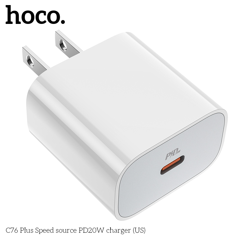 Cốc sạc nhanh Hoco C76 Plus hôc trợ PD3.0 Type-C PD20W