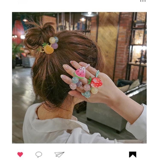CỘT TÓC HOA QUẢ CUTE